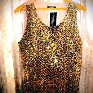Gold sleeveless